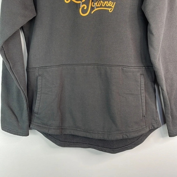 COLUMBIA Graphic Hoodie Black Mustard Yellow Live The Journey Sweatshirt Size XS - Picture 5 of 12